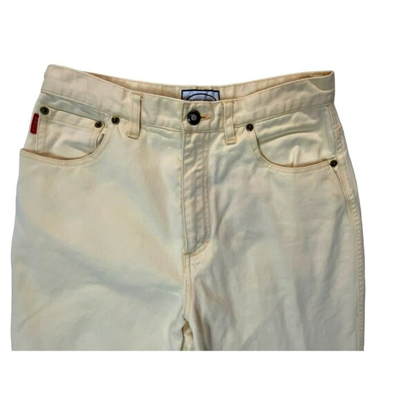 Vintage Bugle Boy for Her Super High Rise Mom Jeans 28 x 27 Yellow 90s Y2K - Picture 4 of 8